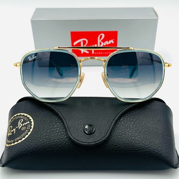 Ray-Ban Marshal II Aviator Sunglasses RB3648 Arista w/ Gradient Blue Lens 52mm - Picture 3 of 13